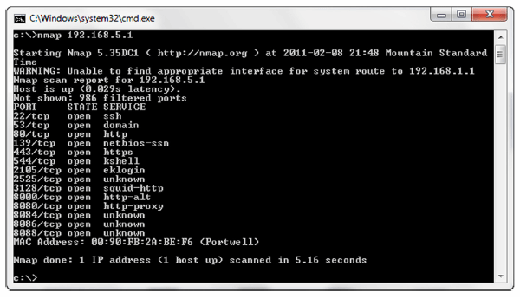 Figure 11.2: Nmap scan result.