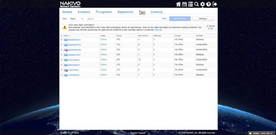 screenshot of Nakivo v9.1