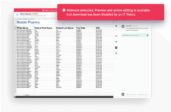 Box Shield alerts screenshot.