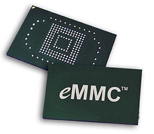 An embedded eMMC MultiMediaCard.