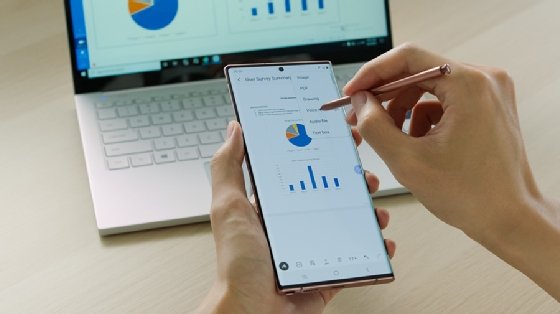 Samsung integrations between Galaxy devices and Microsoft productivity software.