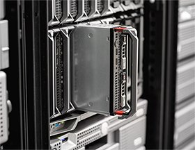 Server blades in a chassis