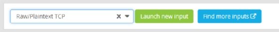 Graylog input selection