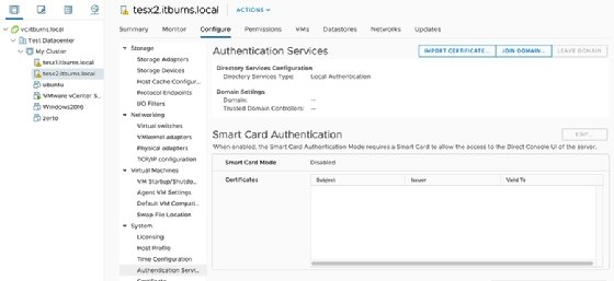 Authentication services page