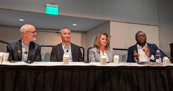 Execs at IBM Think.