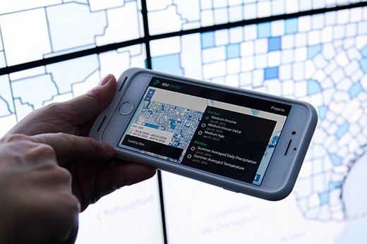 IBM PAIRS Geoscope app