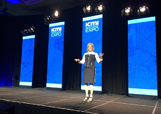 Former Southwest Airlines executive and CX architect Ginger Hardage at ICMI Contact Center Expo in Fort Lauderdale, Fla., on May 14, 2019.
