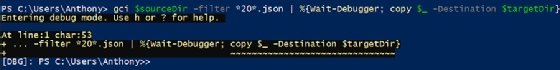 PowerShell debugger output