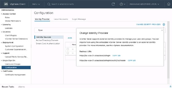 Screenshot of Single Sign-On settings