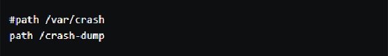 Crash-dump file upload location