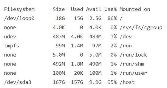 Successful NFS server installation output