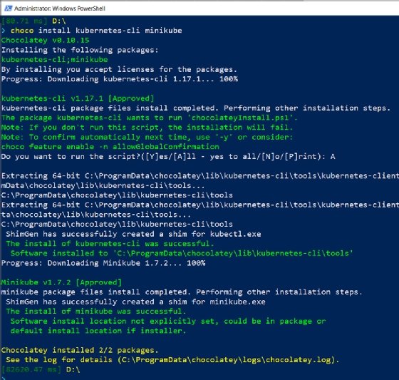 Chocolatey package manager installation for Kubernetes implementation