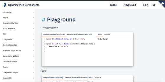 The Salesforce Lightning Web Components Playground