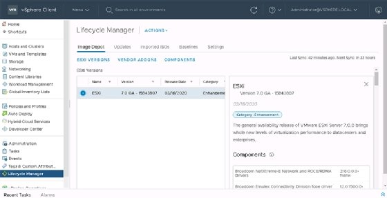 Screenshot of VMware vSphere Client