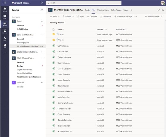 Image showing Teams file sharing