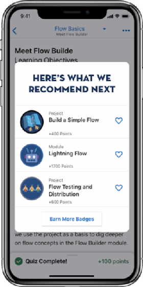 Salesforce Trailhead Einstein Recommendations