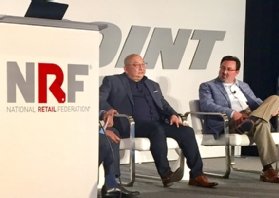 Retail executives speak on a panel at NRF about digital strategies for better online and in-store customer experiences.