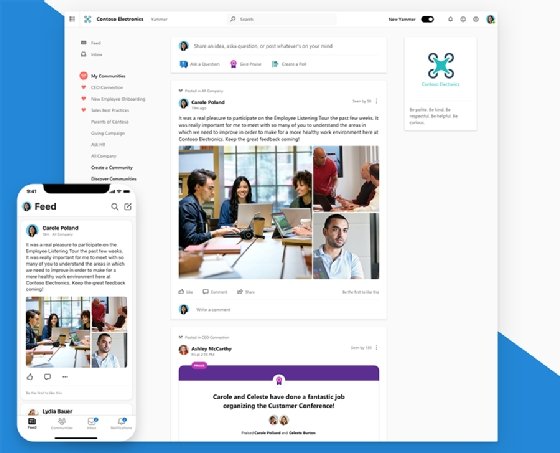 Screenshot of Yammer