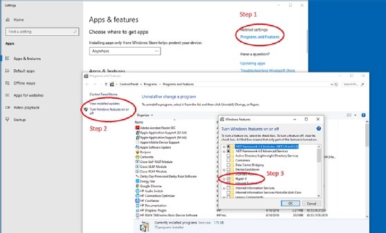 Steps to enable Hyper-V