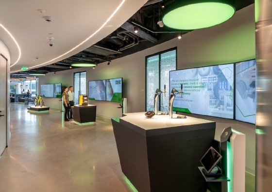 Customer and partner product museum in Boston headquarters of PTC