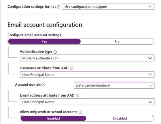 Configure Outlook mobile with Intune
