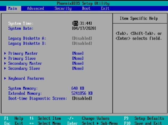 Standard BIOS interface