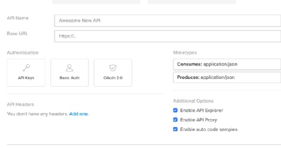 ReadMe API information screen.