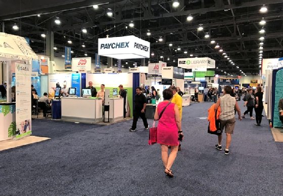 The show floor for the Society for Human Resource Management's annual conference in Las Vegas.