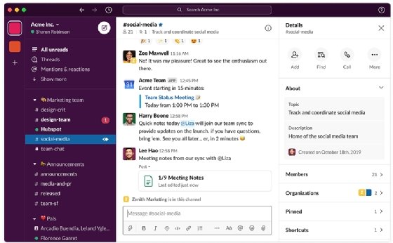 slack chatting