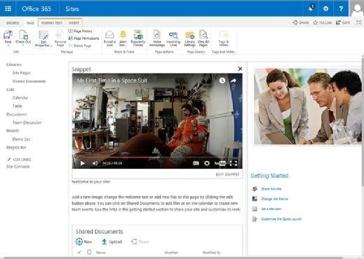 Adding a video in SharePoint