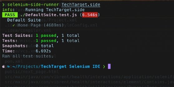 Selenium SIDE Runner.