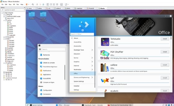 Linux OS running on Windows with Workstation
