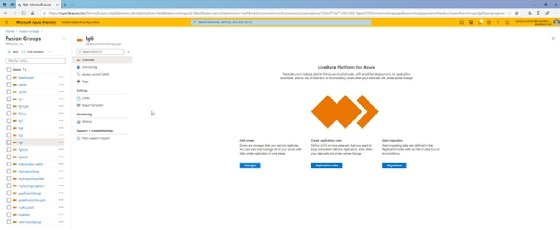 screenshot of WANdisco LiveData in Azure