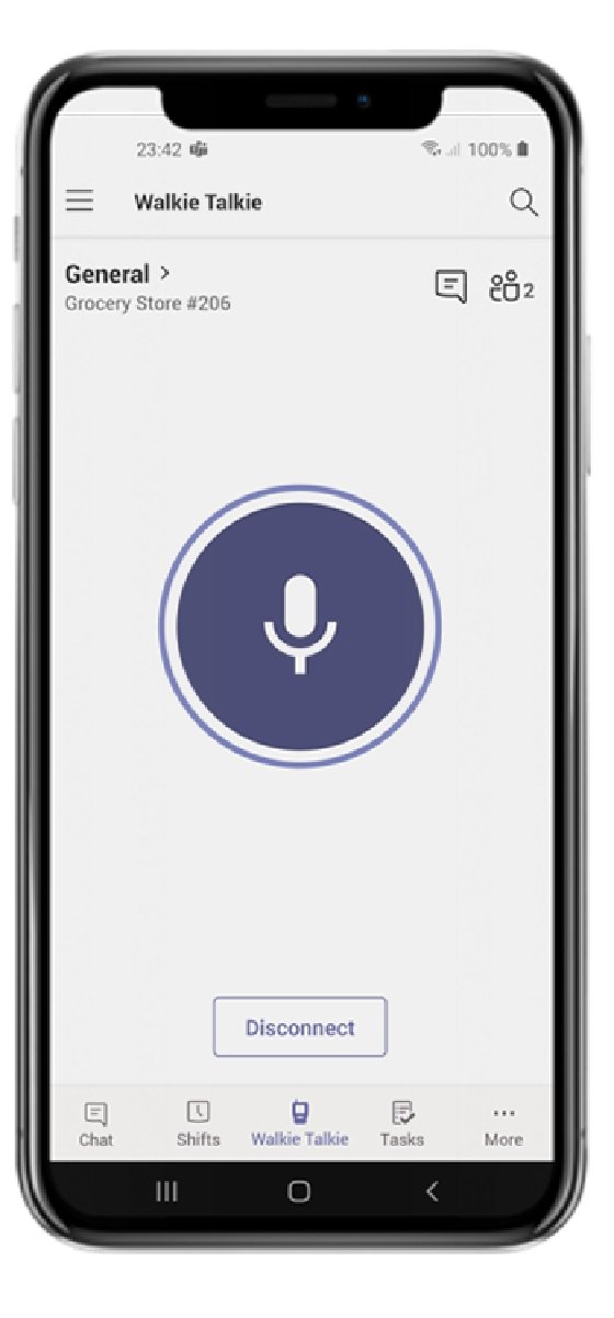 Image of Microsoft Teams walkie-talkie
