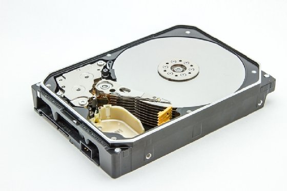 photo of an open Western Digital hard drive
