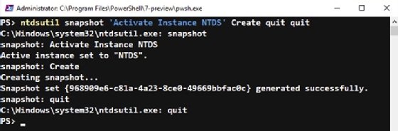 Active Directory snapshot