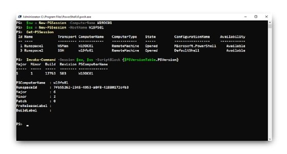 Remote management sessions
