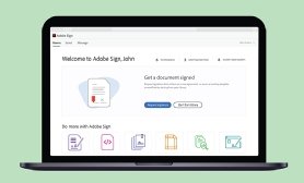  The new Adobe Sign home screen.