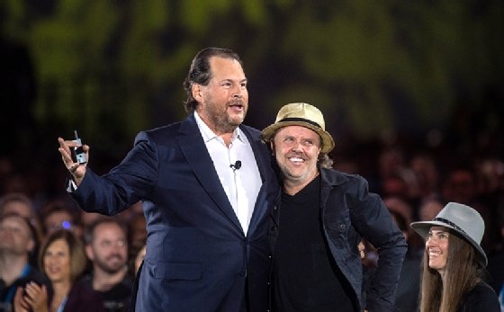 Salesforce's Marc Benioff and Metallica's Lars Ulrich