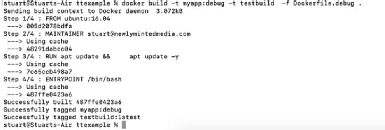 building and tagging a build example