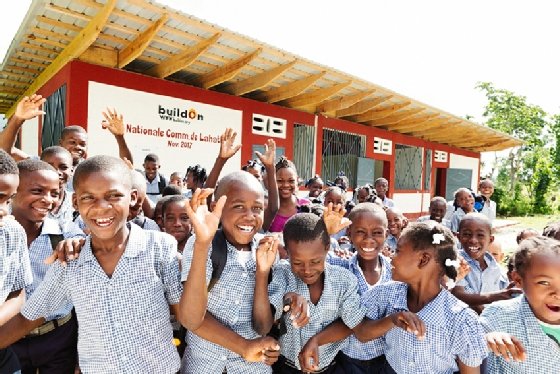 School in La Hatte, Haiti, constructed with crowdfunded money from buildOn.