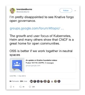 Brendan Burns Knative tweet