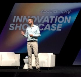 Dries Buytaert giving keynote at Acquia Engage conference