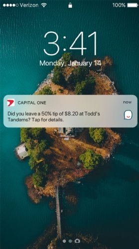 Capital One AI assistant Eno screenshot