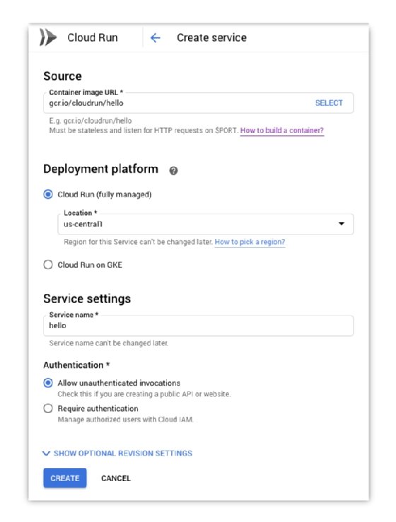 Google cloud run tutorial