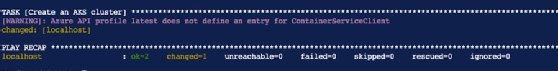 create AKS cluster output