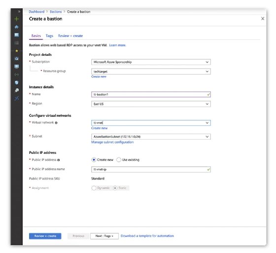 Azure Bastion deployment setup