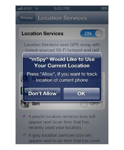 Turning on location services.