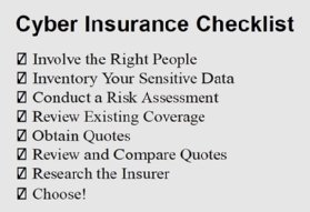 Cyber insurance checklist