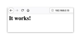 Apache HTTP welcome screen